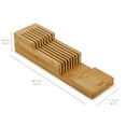 thumbnail image 2 of Joseph Joseph DrawerStore Bamboo 2-Tier Kitchen Knife Organizer, 2 of 6