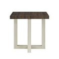 thumbnail image 3 of Roundhill Furniture Luno Contemporary End Table, Walnut and White, 3 of 8