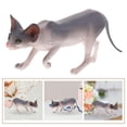 thumbnail image 3 of Decorative Cat Decor Small Cat Ornament Hairless Cat Statue Craft Decoration Simulation Kitten Figurine, 3 of 9