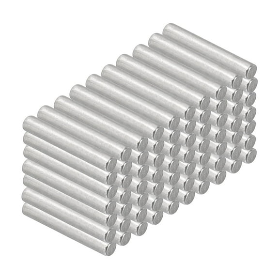 Uxcell 304 Stainless Steel Dowel Pins 1.5 x 10 Mm, 100 Pack Metal Dowel Pins Shelf Pegs Support Shelves Bunk Bed Fasten Elements