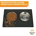 thumbnail image 3 of Neater Pets Neater Mat Waterproof Silicone Pet Water & Food Bowl Mat, Midnight Black, 24" x 16", 3 of 10