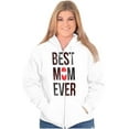 thumbnail image 3 of Best Mom Ever Present for Mother Womens Plus Size Graphic Zipper Hoodie Brisco Brands 2X, 3 of 5