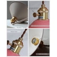 thumbnail image 2 of Wall Sconces Light Pure Copper UL Certification lamp Holder with knob Switch Base Wall Industrial Vintage Edison Simplic Lamp Fixture for Cafe Club -Bulb not Included(Green), 2 of 6