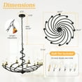 thumbnail image 6 of LovingAHome Vintage Candle Chandelier,12 Lights Spiral Farmhouse Pendant Light Fixture for Kitchen Island,Dining Room,Living Room, 6 of 8