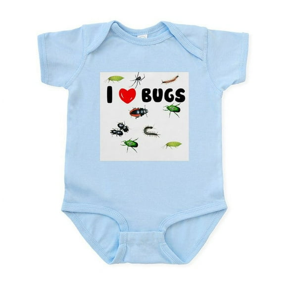 CafePress - I Love Bugs (Infant Bodysuit) - Baby Light Bodysuit, Size Newborn - 24 Months