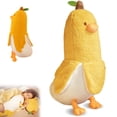 thumbnail image 2 of Lindo pato de plátano de peluche de juguete de dibujos animados animales de peluche pato suave y esponjoso cáscara de plátano patito abrazando cojín acogedor pato cojines para el hogar sala de estar d, 2 of 11