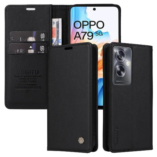Funda para OPPO A79 5G Estuche de Cuero PU Tipo Cartera con Ranuras para Tarjetas y Cierre Magnético
