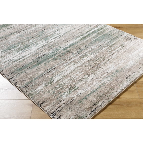 Hauteloom Zafer Living Room, Bedroom Area Rug - Contemporary - High Pile - Peach, Tan, Ivory - 5'3" x 7'