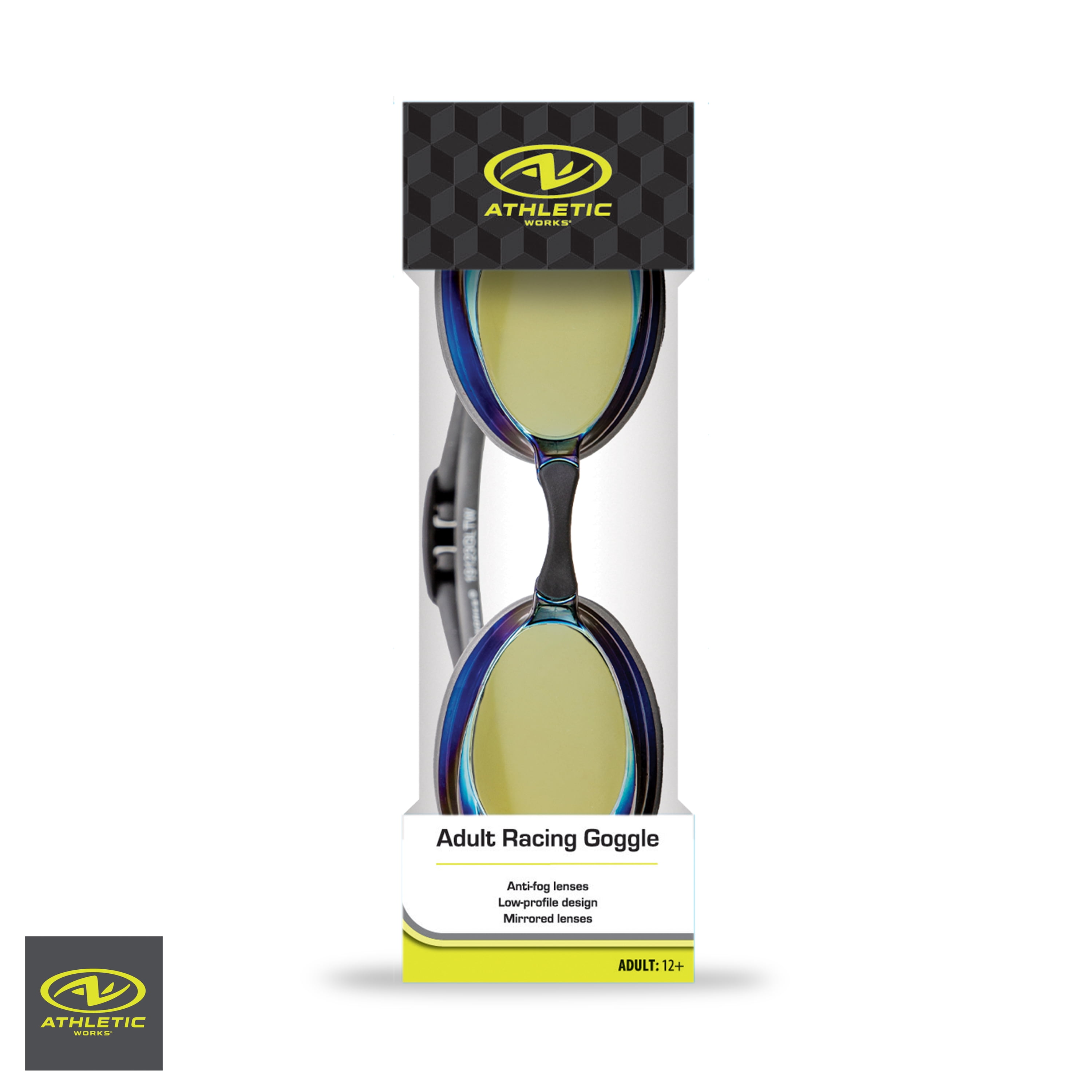 Athletic Works Adult Racing Goggle, Blue