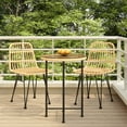thumbnail image 1 of vidaXL 3 Piece Garden Dining Set Poly Rattan, 1 of 5