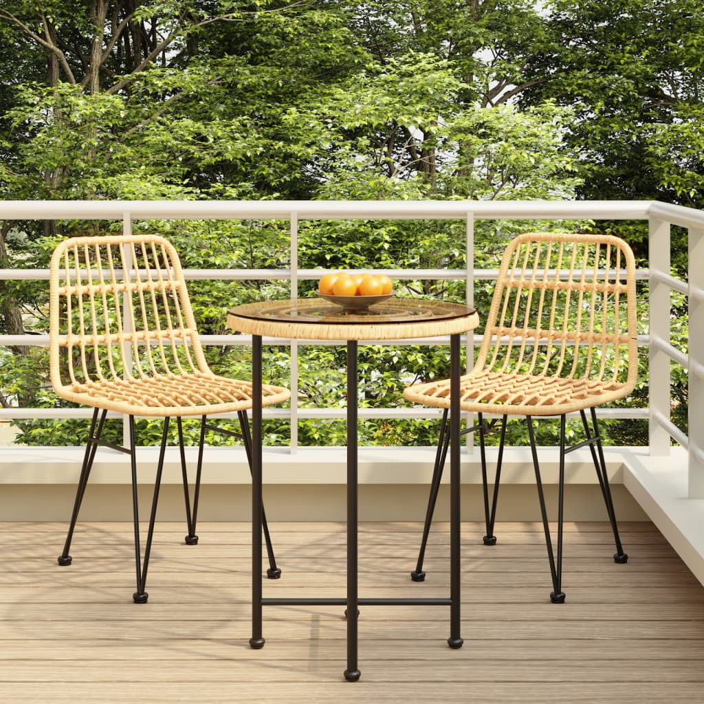 vidaXL Piece Garden Dining Set Poly Rattan