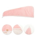 thumbnail image 3 of Unique Bargains 1pc Water-absorbent Double Layer Hair Towel 9.84"x 25.59" Pink, White, 3 of 5