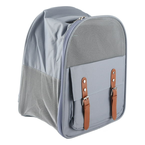 Mochila transportadora de mascotas transpirable, impermeable, portátil, para gatos y perros, color azul