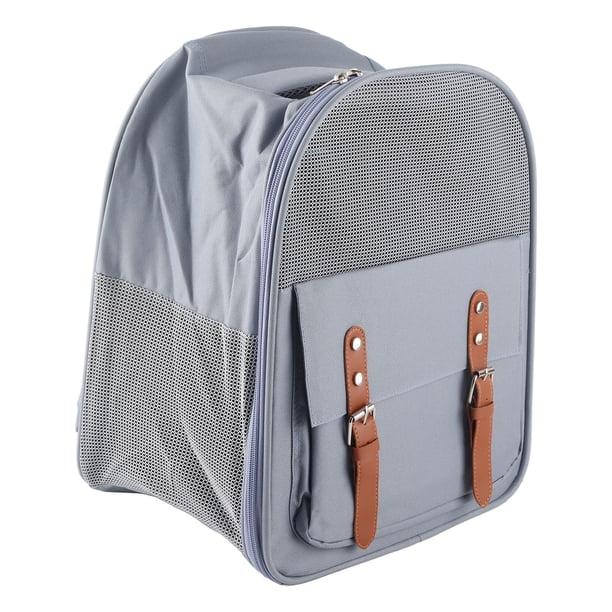 Mochila transportadora de mascotas transpirable, impermeable, portátil, para gatos y perros, color azul