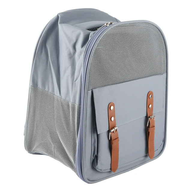 Mochila transportadora de mascotas transpirable, impermeable, portátil, para gatos y perros, color azul