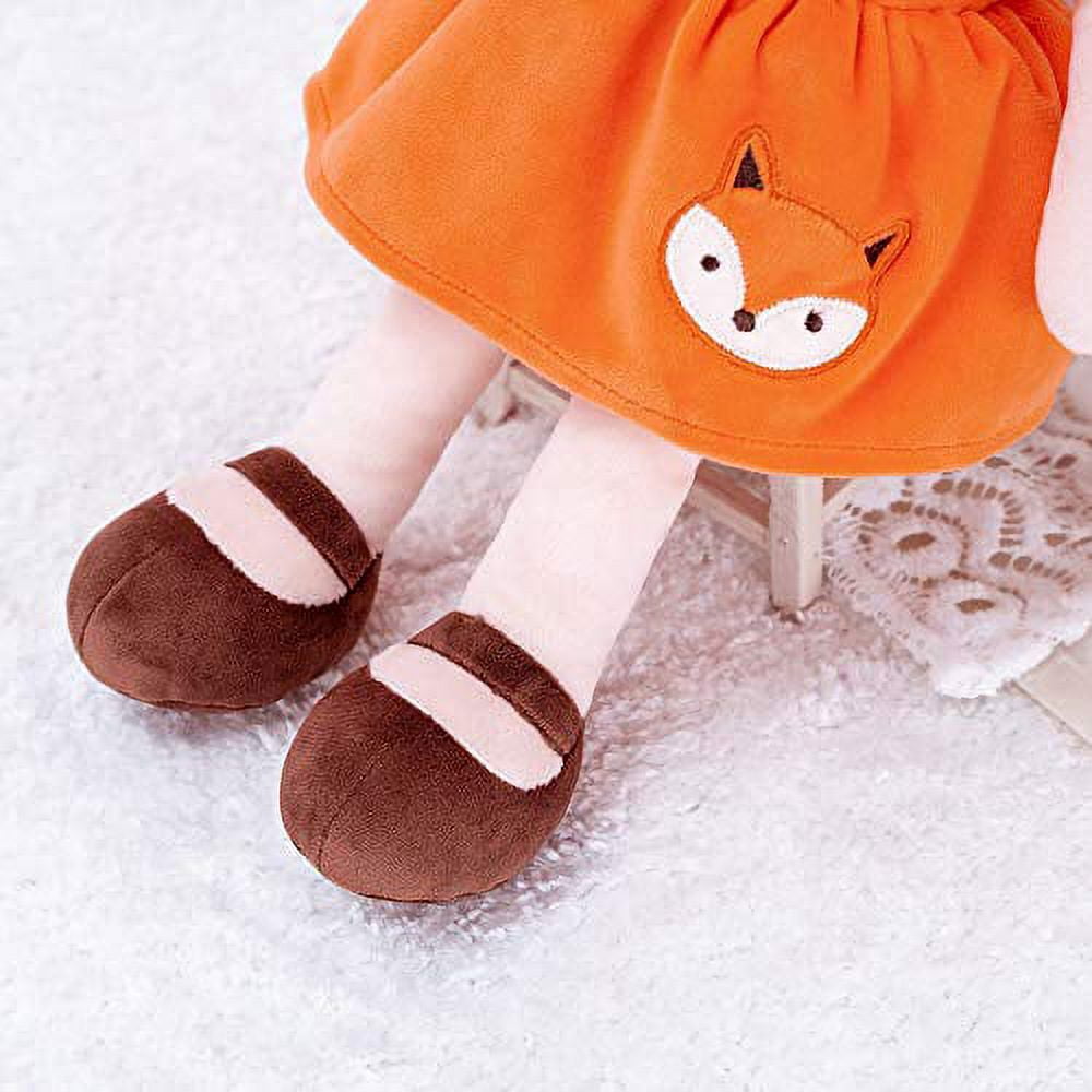 Gloveleya Fox Doll Baby Dolls Girl Gifts Soft Plush Fox Toy 14" with Gift Box
