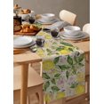 thumbnail image 2 of Table Runner Dresser Scarf 13 x 70 Inch Summer Watercolor Yellow Lemon Old Newspaper Table Runners Non-Slip Heat Kitchen Dining Table Decor for Indoor Outdoor Home Party Decoration, 2 of 7