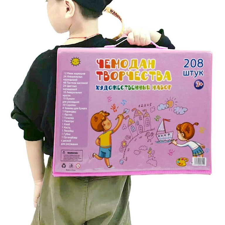 Art Supplies, 208 Pack Drawing Supplies Crayons Set for Girls Boys Beg —  CHIMIYA