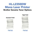 thumbnail image 5 of Brother Impresora láser monocromática compacta, HL-L2350DW, impresión inalámbrica, impresión dúplex a dos caras, incluye prueba de suscripción de actualización de 4 meses y Amazon Dash Replenishment, 5 of 5