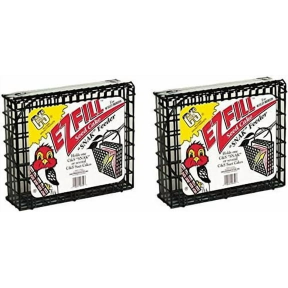 EZ Fill Seed Cake Snak Bird Feeder, Holds 56-oz. of Suet