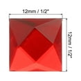 thumbnail image 2 of Unique Bargains 50 Pcs Acrylic Flat Back Rhinestones 12mm Square Artificial Gemstone for Crafts Costume Jewelry Making Red, 2 of 7