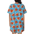 thumbnail image 3 of Naloa Cartoon Watermelon Women's Short-Sleeved Pajama Set, Loungewear, Summer pajamas, Breathable Cozy - Large, 3 of 9