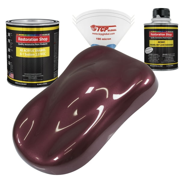 Restoration Shop Vintage Burgundy Metallic Acrylic Enamel Auto Paint