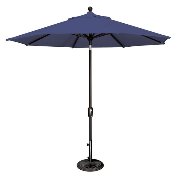 SimplyShade 9ft Outdoor Patio Octagon Umbrella with Black Push Button Tilt, Sky Blue