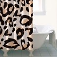 thumbnail image 4 of Beige and Black Of Leopard Print Shower Curtain 36"x72" ,Bathroom Decorative Shower Curtains Set with 12 Hooks,Modern Waterproof Washable Shower Curtain, 4 of 6