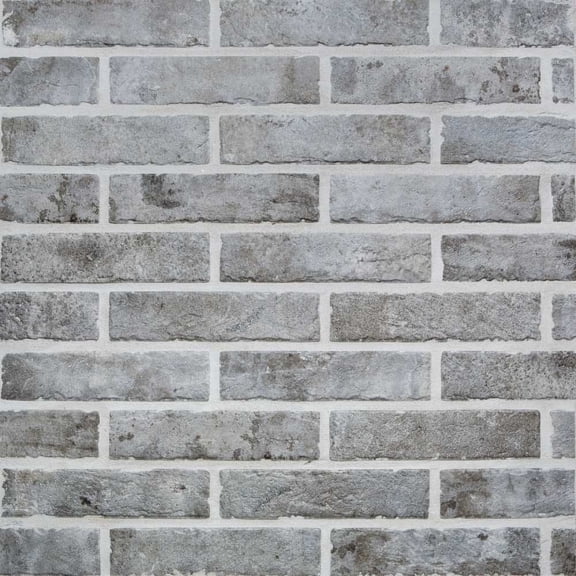 The Tile Life Brick City 2" x 10" Gray Matte Porcelain Tile Sample, 1 Piece