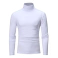 thumbnail image 1 of A Camisa De Fondo Simple Cuello Tortuga Manga Larga Hombres, 1 of 1
