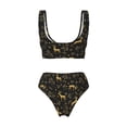 thumbnail image 5 of Daiia Christmas Gold Deers1 Women's Bikini Set Two Piece Swimsuit High Waisted Bikini Adjustable Straps Bikini Perfect for Beach, Pool, and Summer Vacation-X-Large, 5 of 9
