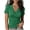 #04 Green 【Mix, Match & Rotate: Stock Up on Daily Colors】, variant on V Neck Tops for Women, Short Sleeve Cross Front Shirts, Slim Fit, Casual Trendy Blouse, Street Summer Vacation Wear | VerBelle,Beige L