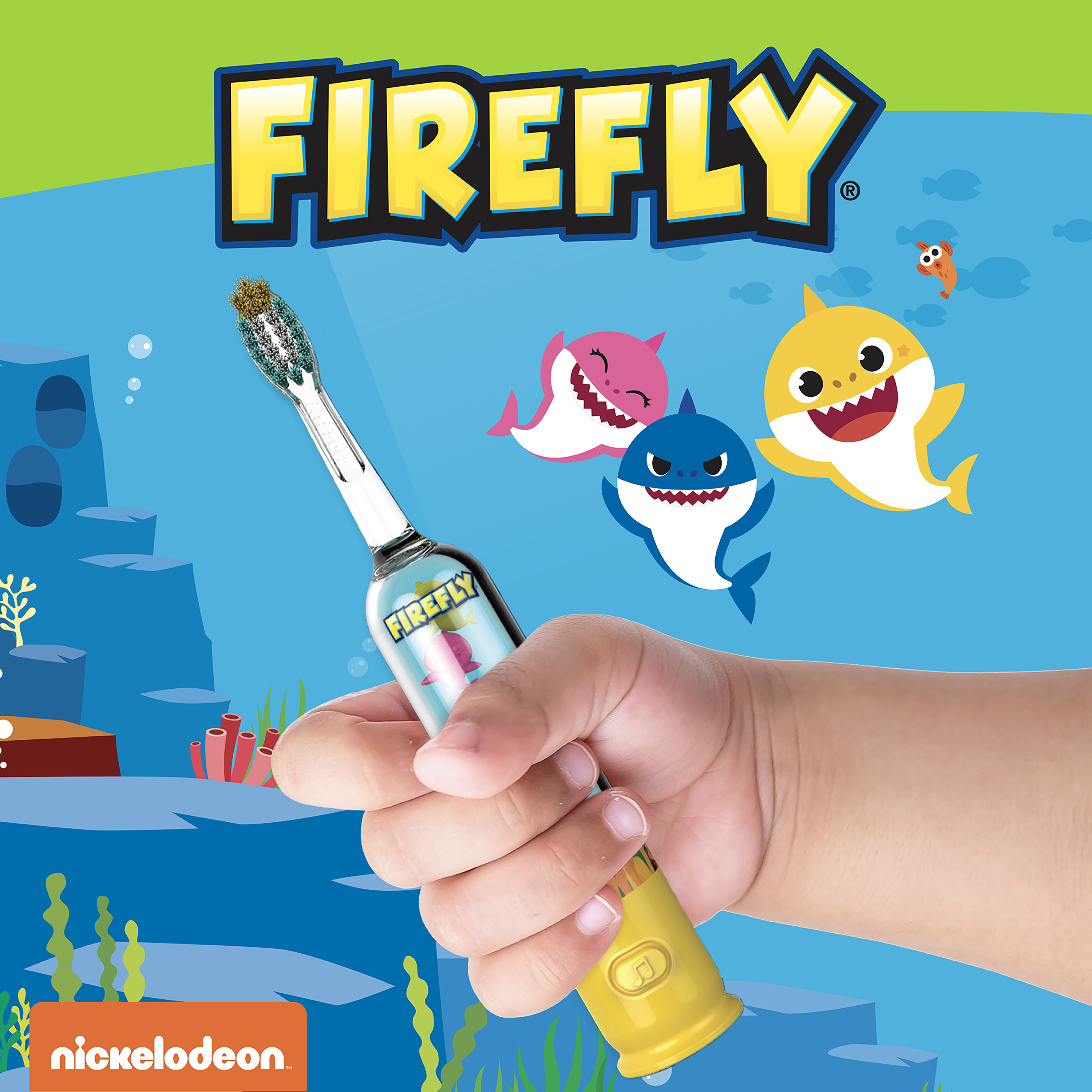 Firefly Sea N' Sound, Baby Shark Toothbrush, Premium Soft Bristles, Ages 3+, 1 Count - image 6 of 10