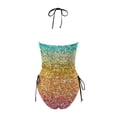 thumbnail image 4 of YDLCAFD Easter Women's Separate Gradient Star Print Swimsuit Tankini Swimsuit Set 2, 4 of 5