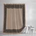 thumbnail image 3 of Brown Geometric Shower Curtains for Bathroom, Black Greek Key Design Abstract Modern Art Waterproof Fabric Shower Curtain, Decorative Bathroom Curtain for Bathtub, 66"x72" , No Hooks Included, 3 of 9