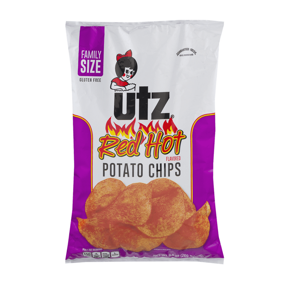 Utz Red Hot Potato Chips Family Size