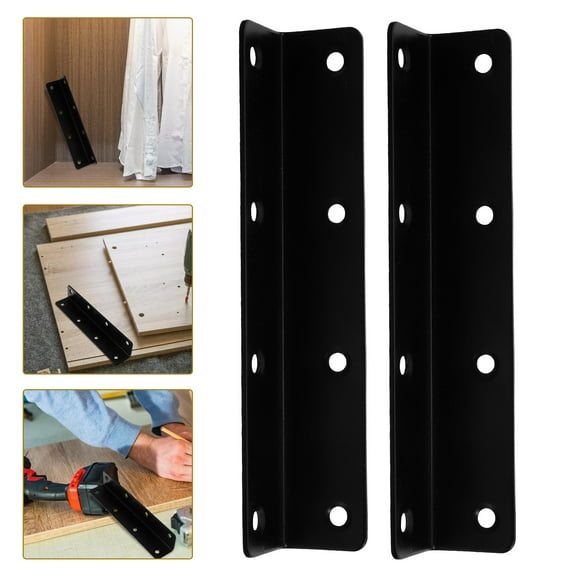 MLINS 4Pcs Angle Brackets Corner Braces Right Angle Brackets Heavy Duty L Brackets Stainless Steel Corner Braces