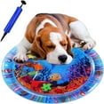 thumbnail image 7 of Ocean-Themed Round Sensory Water Play Mat for Cats, Cat Water mat with Fish,Thickened Indoor and Outdoor Dog Toys,Durable & Easy-Clean Playmat. (Large, Animals), 7 of 7