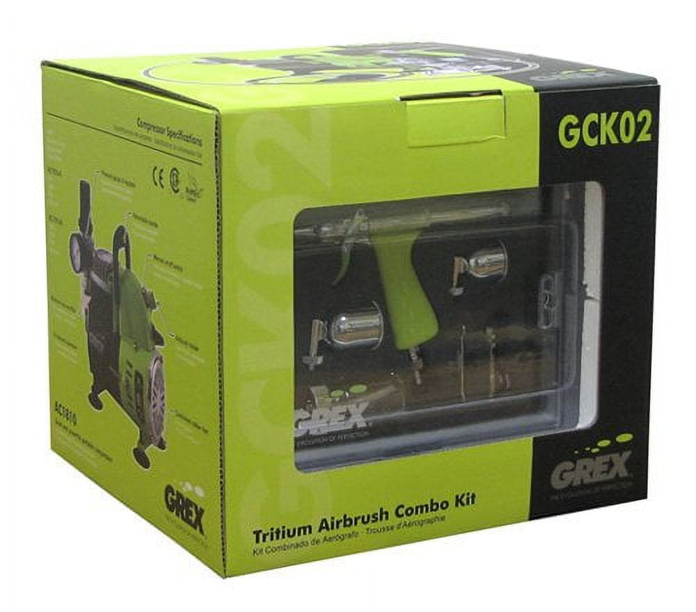 Grex Airbrush Combo Kit - Tritium Side Feed Airbrush