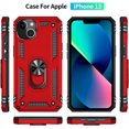 thumbnail image 5 of for iPhone 13 Case, iPhone 13 Phone Case, [Military Grade 16ft. Drop Tested] Ring Shockproof Protective Phone Case for iPhone 13,Red, 5 of 14