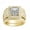 Gold, variant on Beverly Halo Wedding Ring Set for Women Cz Engagement Matching Bands Ginger Lyne Collection