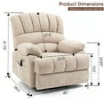 thumbnail image 2 of BedLuxury Power Lift Recliner Chair for Living Room,Extra Wide Recliner Massage Chair for Big and Tall People with Heated,USB Charge Port,Infinite Position(Beige), 2 of 6