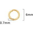 thumbnail image 2 of MENKEY 18K Gold Plated Jump Rings Non Tarnish 6mm 200pcs for Jewelry Making Findings, 2 of 4