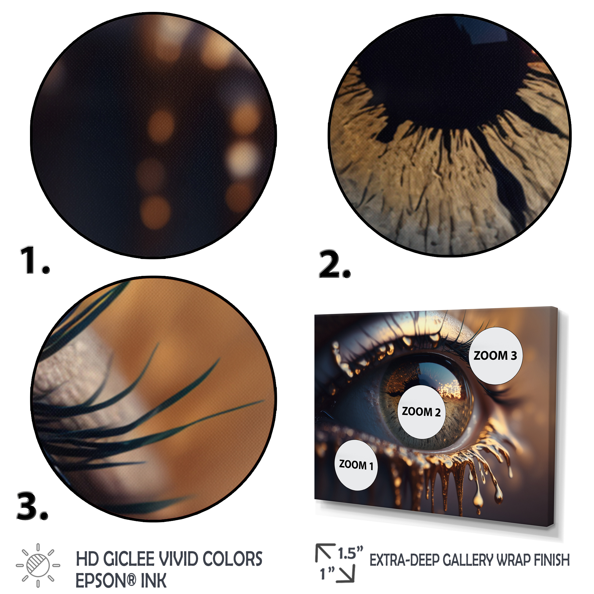 Designart Colorful Eye IV Canvas Wall Art