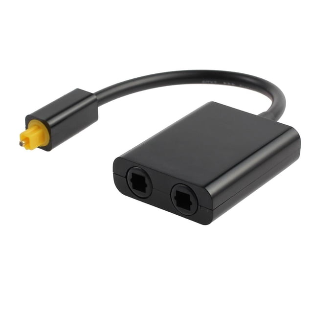 SPDIF / Divisor de sonido digital óptico Cable de sonido de fibra (Negro) Hugo Cable de audio de fibra digital