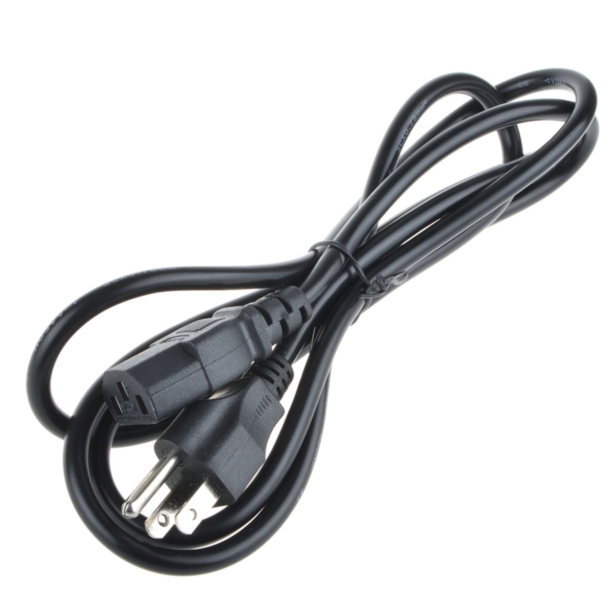 Pkpower 6ft AC Power Cord Cable for Numark Mp103usb CD Player Sharp TV 2-Prong Lead, Black