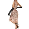 thumbnail image 3 of XFLWAM Women's 1920s Flapper Dress V Neck Great Gatsby Fringe Roaring Dresses with Sleeve for Formal Party Prom Club Wedding, 3 of 3