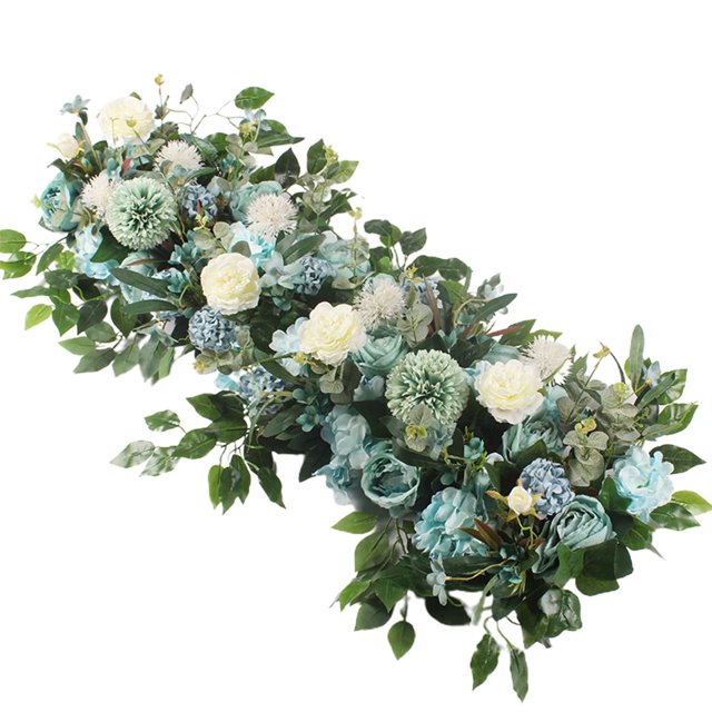 Yesbay 1 juego de flores artificiales decorativas minimalistas para añadir un toque romántico, flores de simulación para bodas, azul