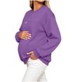thumbnail image 5 of LIaqionyy Women's Maternity Sweatshirt Nursing Breastfeeding Crew Neck Long Sleeve Pullover Tops Fall Winter Clothes, 5 of 8